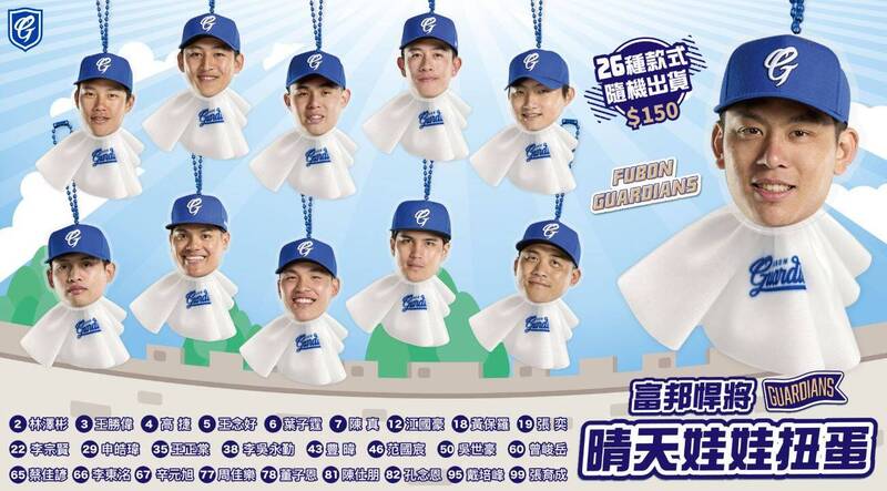 富邦悍將推出球員版「晴天娃娃」扭蛋，引起不少網友撻伐。（擷取自富邦悍將臉書）