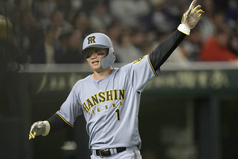 阪神球星森下翔太。（資料照，美聯社）