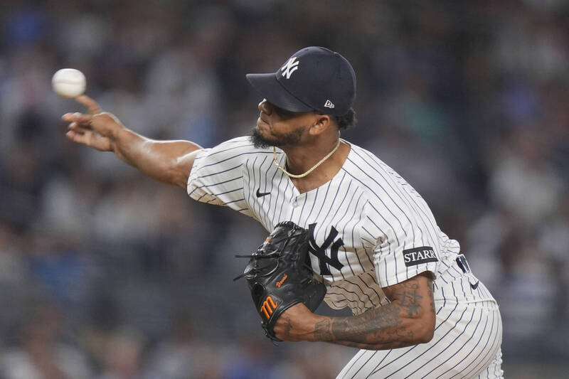 洋基投手多法爾。（美聯社）