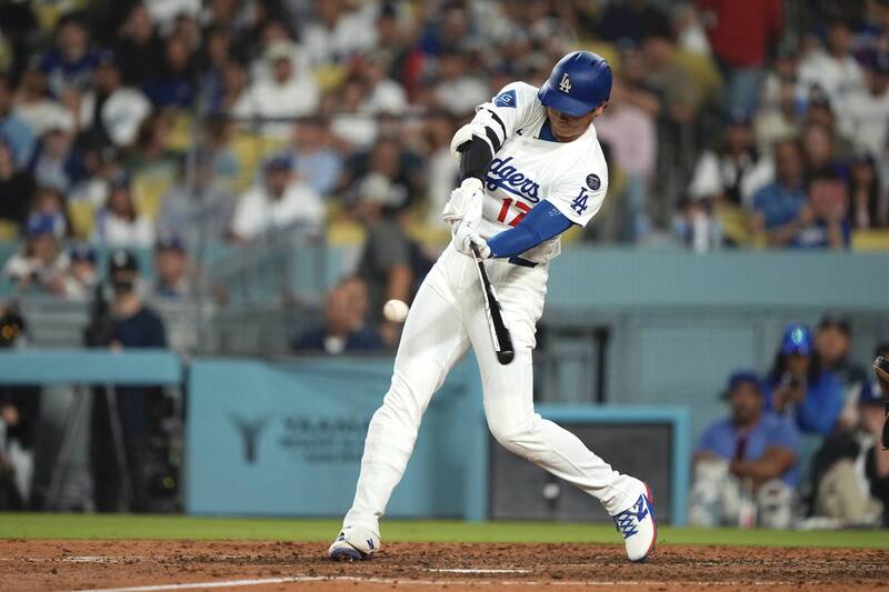 大谷翔平開轟。（美聯社）