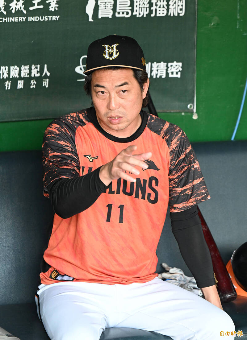 總教練林岳平。（記者李惠洲攝）