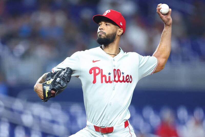 費城人左投桑契斯。（資料照，法新社）