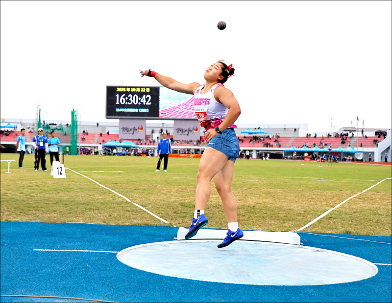 江靜緣最後一擲一舉改寫全國紀錄。 （全運會提供）