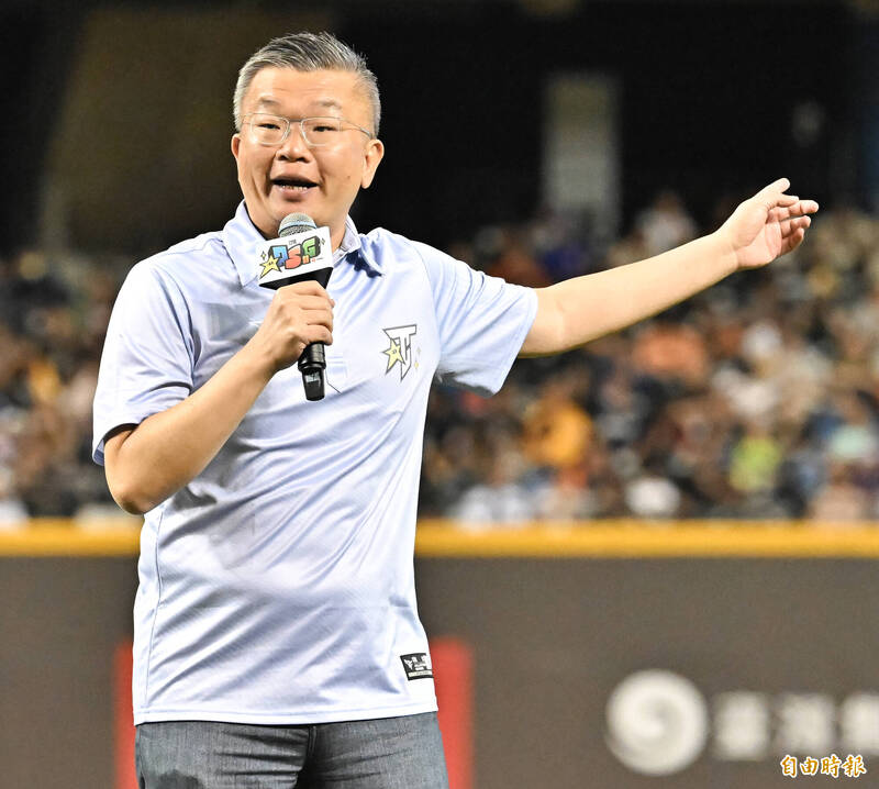 中職會長蔡其昌。（記者陳志曲攝）