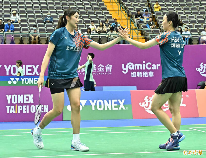 台灣女雙組合許雅晴/宋祐媗。（資料照，記者陳志曲攝）