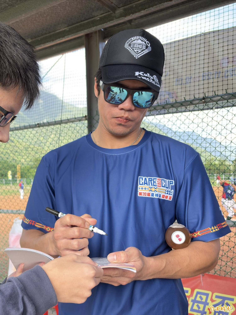 樂天桃猿林智平。（記者徐正揚攝）