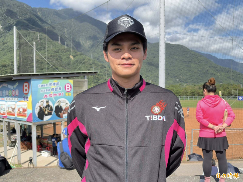 統一獅張宥謙首次參加關懷盃。（記者徐正揚攝）