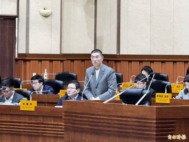 基隆市長謝國樑表示，成立球隊目的是提升城市形象、推動基層籃球教育，並期望球隊自籌經費，逐步減少公部門支出，同時會持續向議會報告營運與回饋進度。（記者羅國嘉攝）