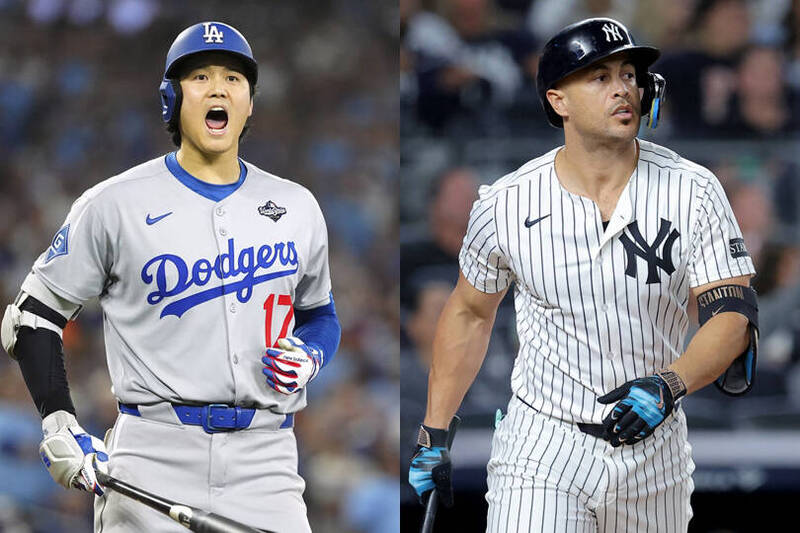 大谷翔平、史坦頓。（資料照）