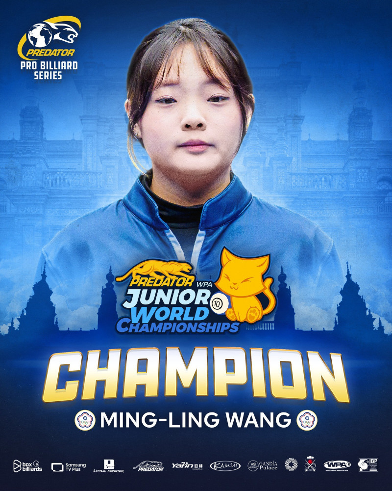 王姳苓5戰全勝，首度摘下世青賽金牌。（取自大會官網）