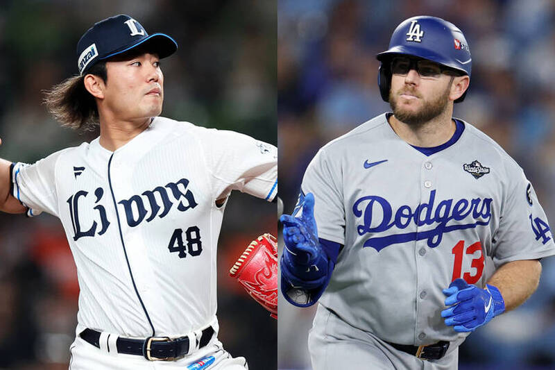 今井達也、馬恩西。（資料照）