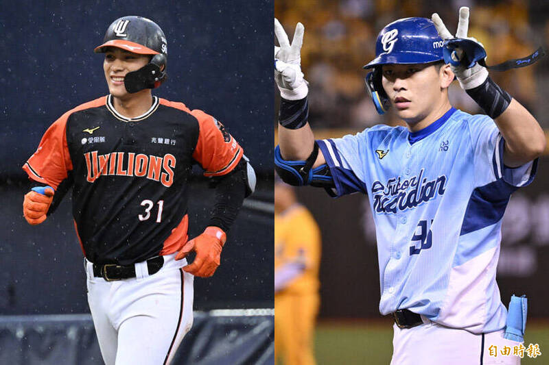 33歲的林岱安與25歲的戴培峰，將在新球季形成悍將陣中的「雙主戰」捕手組合。（本報合成照）