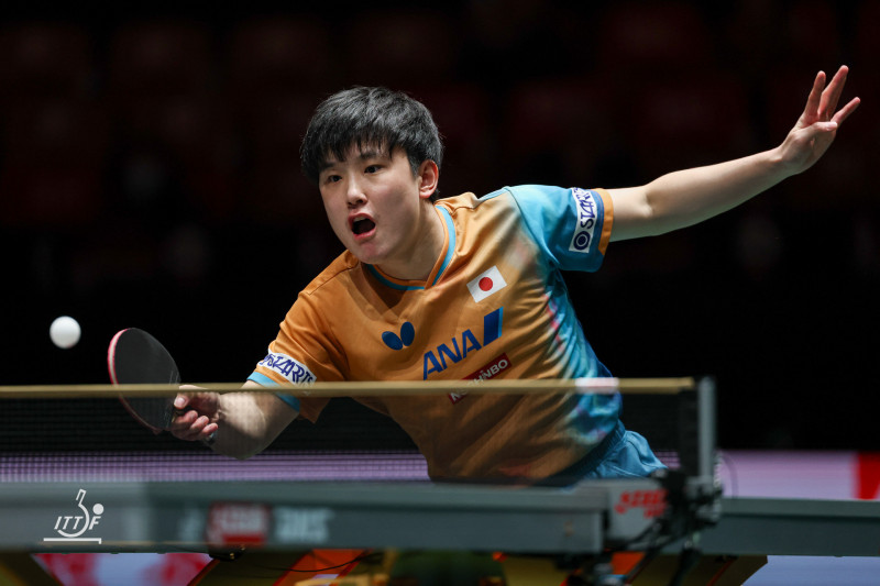 張本智和狂丟6局，日本隊遭法國隊逆轉。（取自ITTF官網）