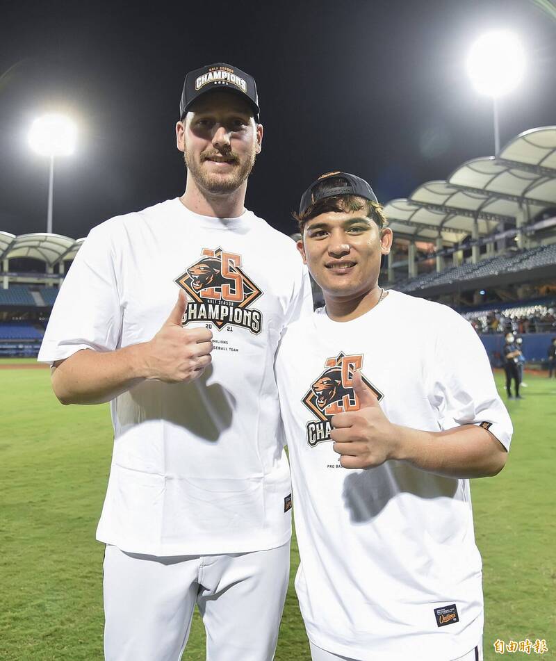 布雷克與林岱安。（資料照，記者陳志曲攝）