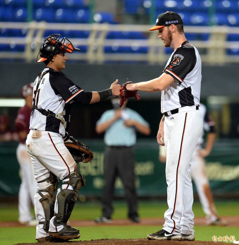 林岱安與布雷克。（資料照，記者林正堃攝）