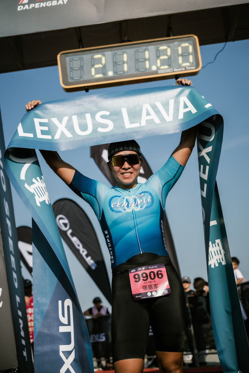 51.5KM女子組冠軍張嘉家。（LAVA鐵人公司提供）