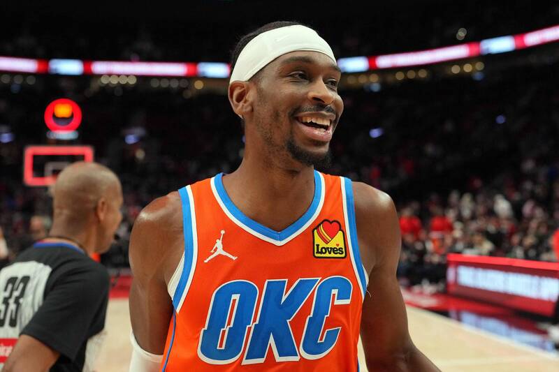 雷霆一哥「SGA」吉爾吉斯亞歷山大。（資料照，法新社）