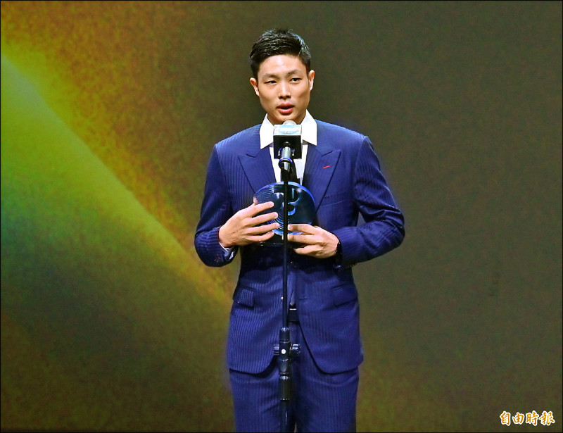 最佳運動精神獎周天成（記者王藝菘攝）