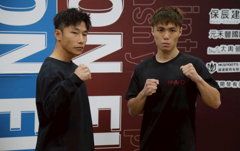 左為許誌宸，右為何哲均。（中華拳擊總會提供）