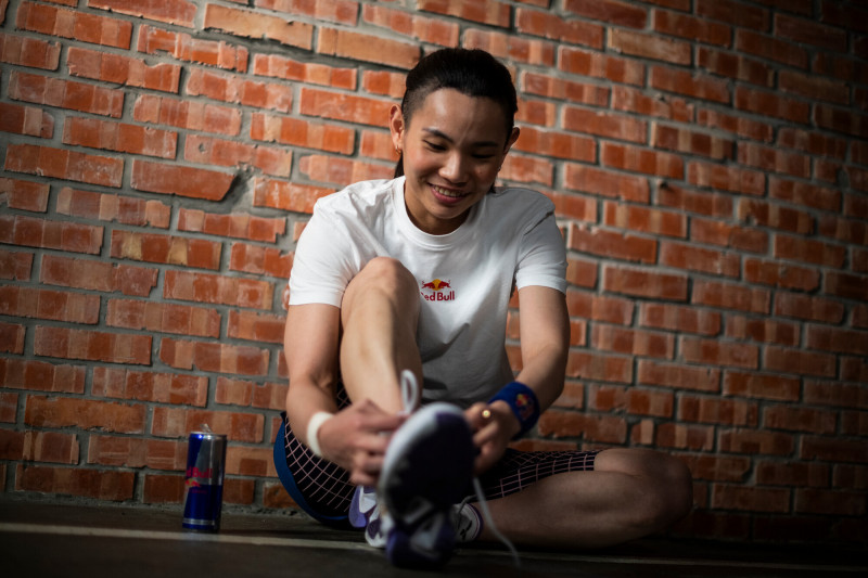 戴資穎將在雲端陪大家完成Wings for Life公益路跑。（Red Bull提供）