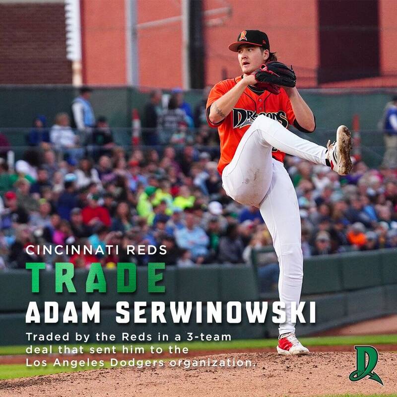 道奇季中三方交易引進21歲火球左投瑟維諾斯基。（取自紅人高A官方X）