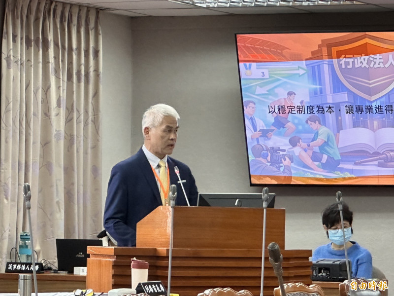 運動部政務次長黃啟煌。（記者盧養宣攝）