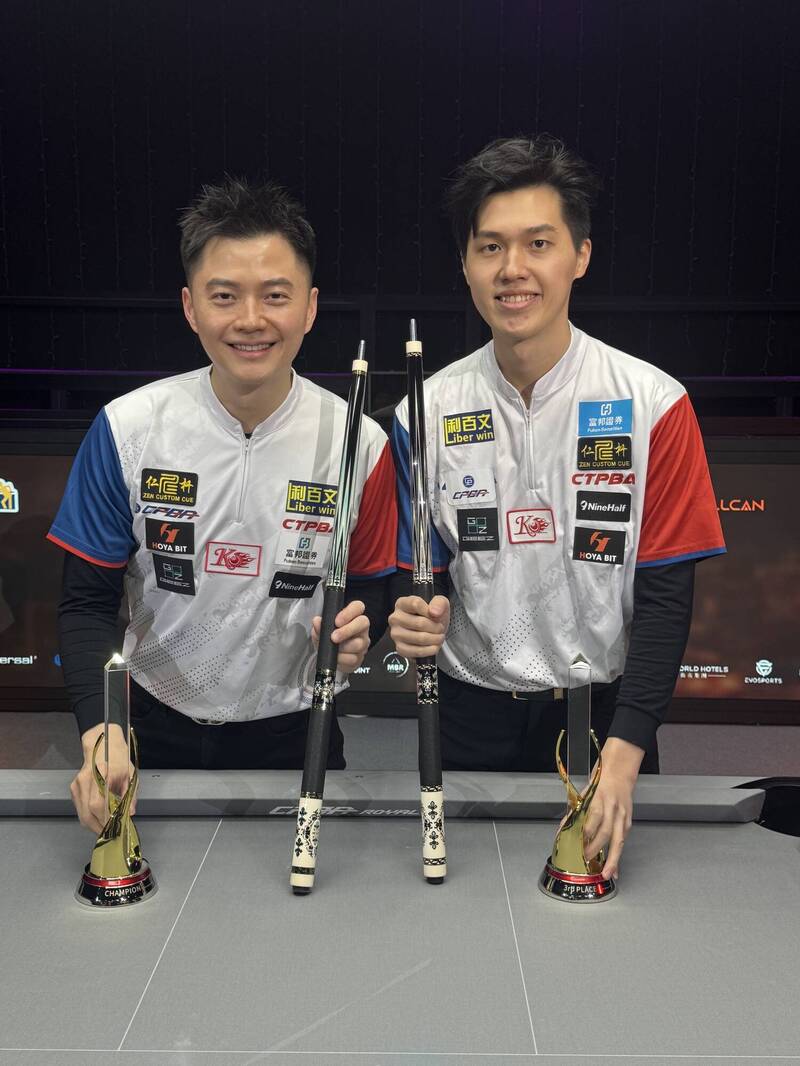 「撞球王子」柯秉逸勇奪CTPBA年度總冠軍。（柯秉中提供）