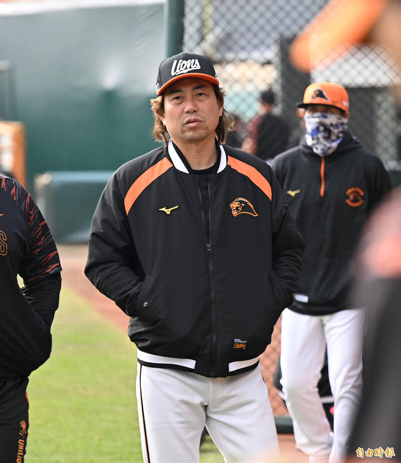統一獅總教練林岳平。（記者李惠洲攝）