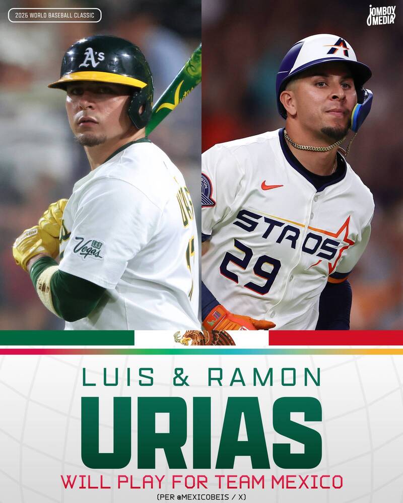 烏里耶斯兄弟將披上墨西哥戰袍。（左為弟弟路易斯，右為哥哥拉蒙。圖片取自Talkin\' Baseball X）