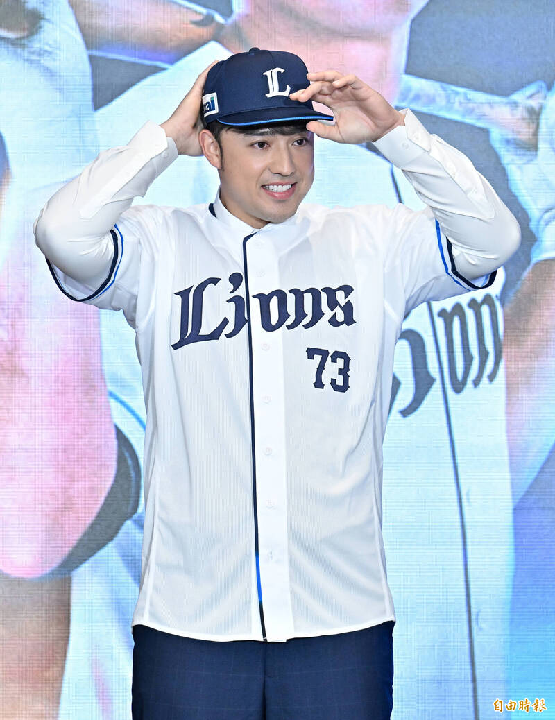 林安可加盟埼玉西武獅。（記者陳志曲攝）