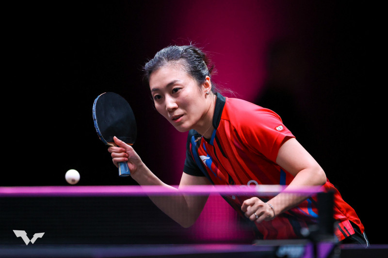 德國削球女將韓瑩爆冷扳倒頭號種子王曼昱，闖進女單4強。（取自WTT官網）