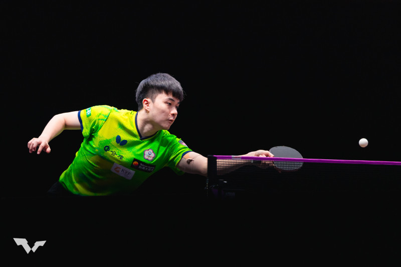 林昀儒直落四擊退日本新星松島輝空，挺進男單4強。（取自WTT官網）