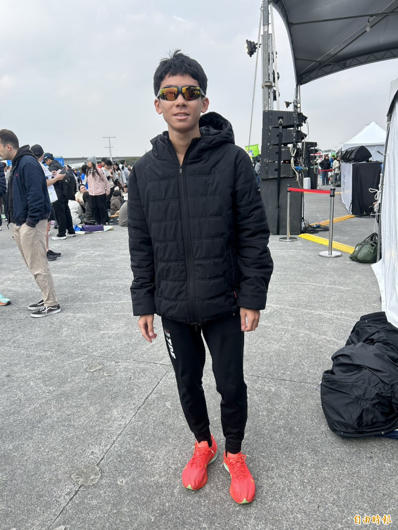 16歲小將王誠宇。（記者吳孟儒攝）