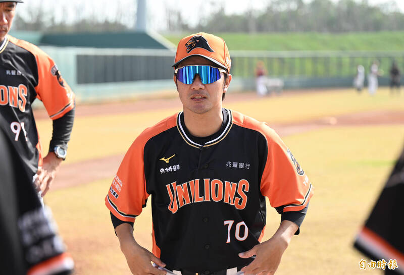 統一獅一軍內野教練周廣勝。（資料照，記者李惠洲攝）
