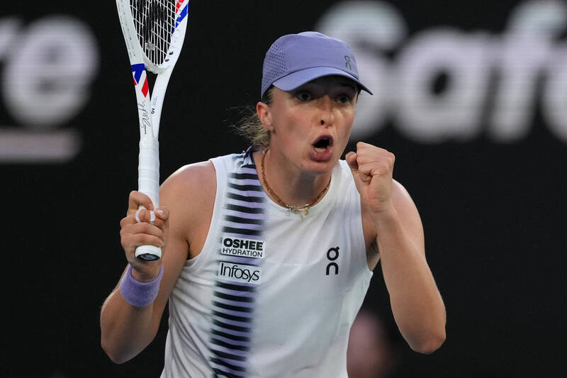 波蘭第2種子史薇泰克晉級，女單8強對戰組合隨之出爐。（美聯社）