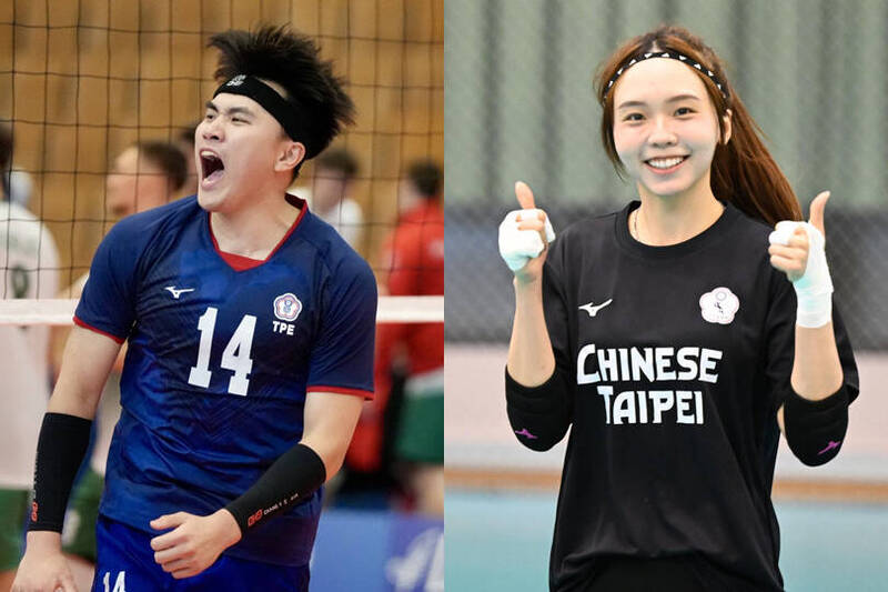 張育陞、廖苡任。（資料照，大專體總提供、記者李惠洲攝）