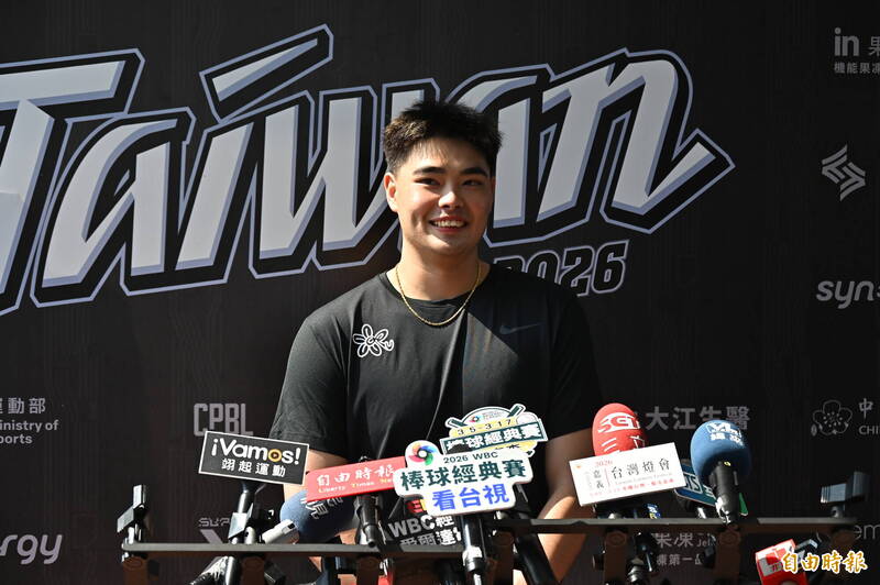 旅美投手陳柏毓。（記者李惠洲攝）