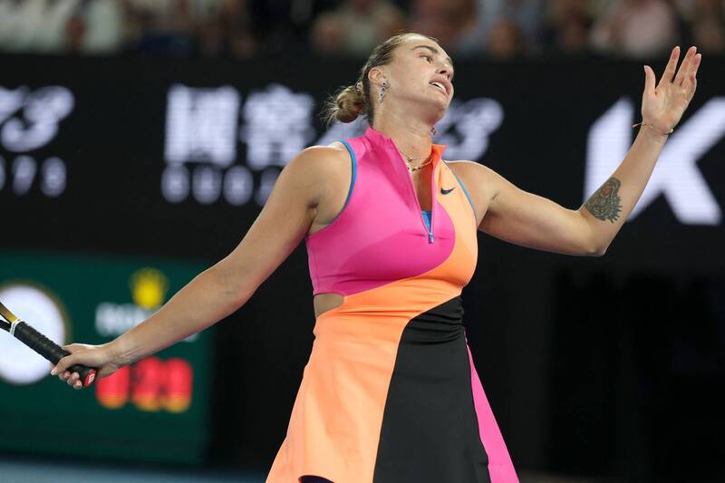 莎巴蓮卡。（法新社）