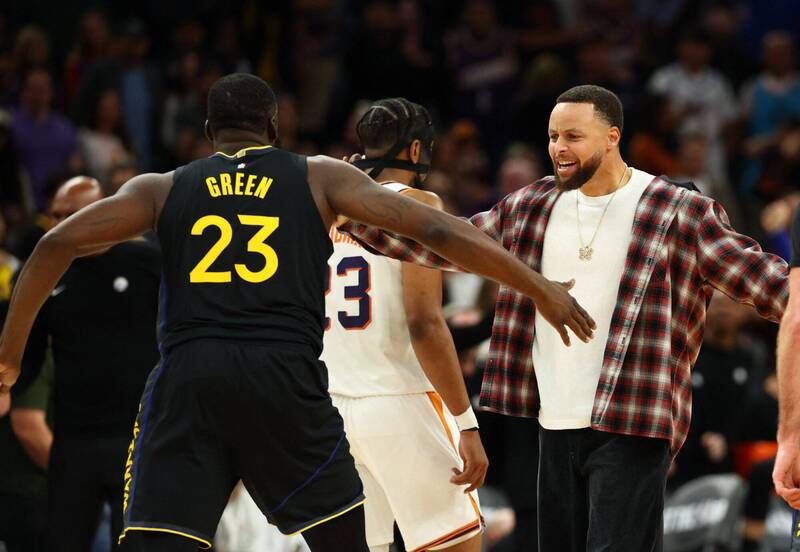 格林與柯瑞。（資料照，路透）