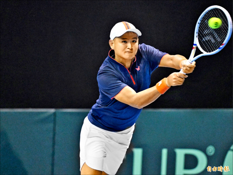 吳東霖直落2旗開得勝。（記者陳逸寬攝）