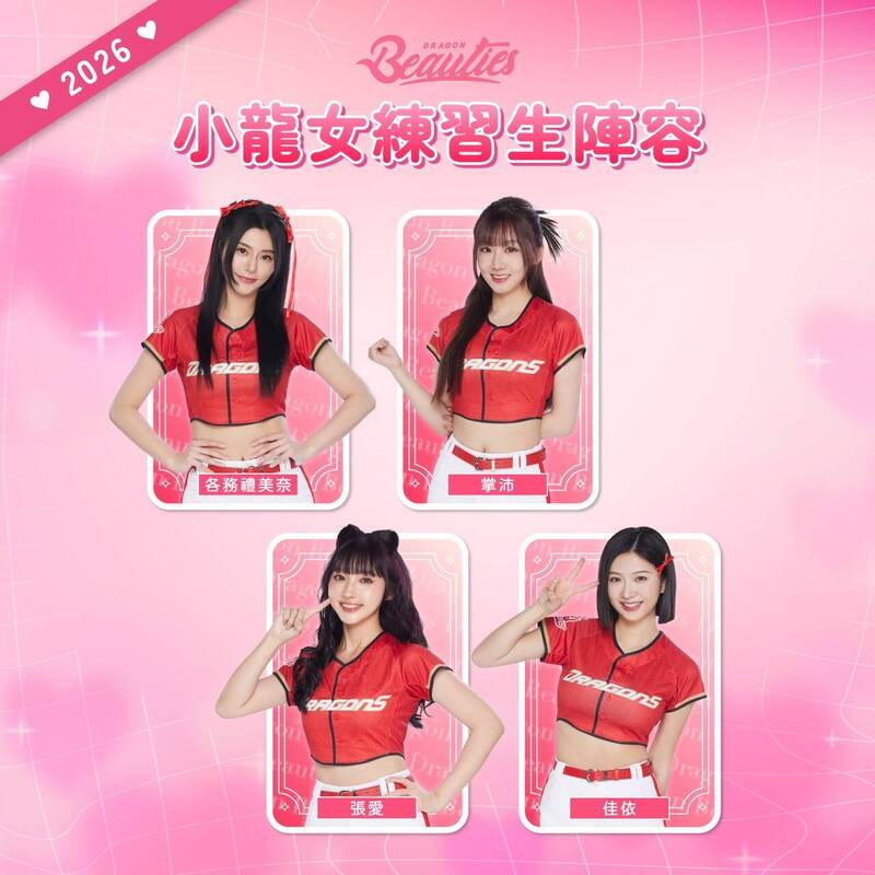 小龍女練習生。（味全龍提供）