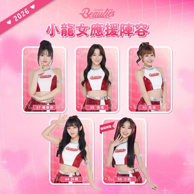 小龍女陣容出爐。（味全龍提供）