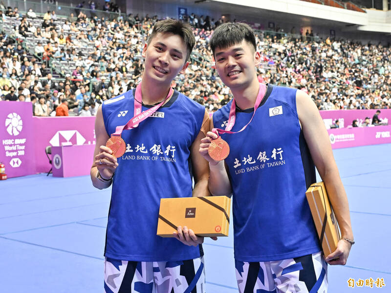 台灣男雙組合王齊麟/邱相榤。（資料照，記者陳志曲攝）