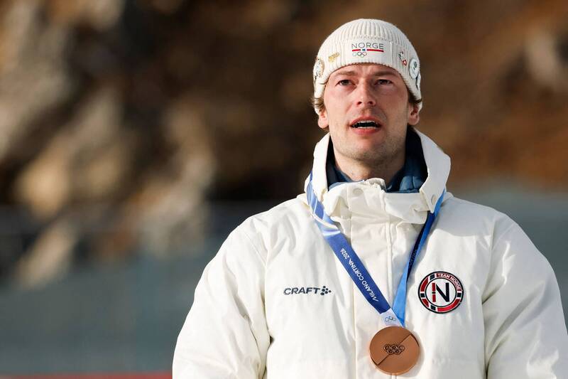 挪威冬季兩項選手萊格雷德。（法新社）