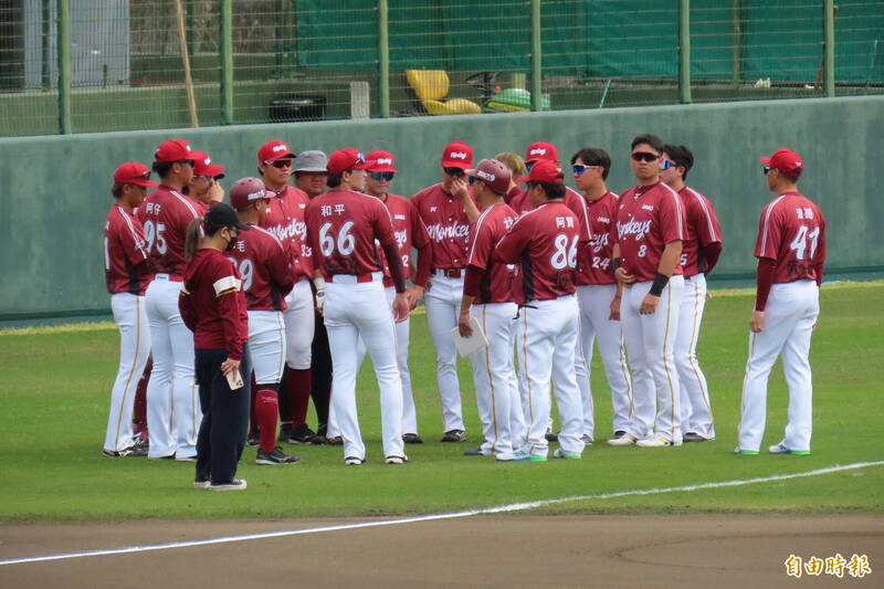 樂天桃猿。（特派記者林宥辰攝）