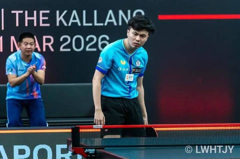 林昀儒在丟分後露出不可置信的問號表情。（讀者提供）