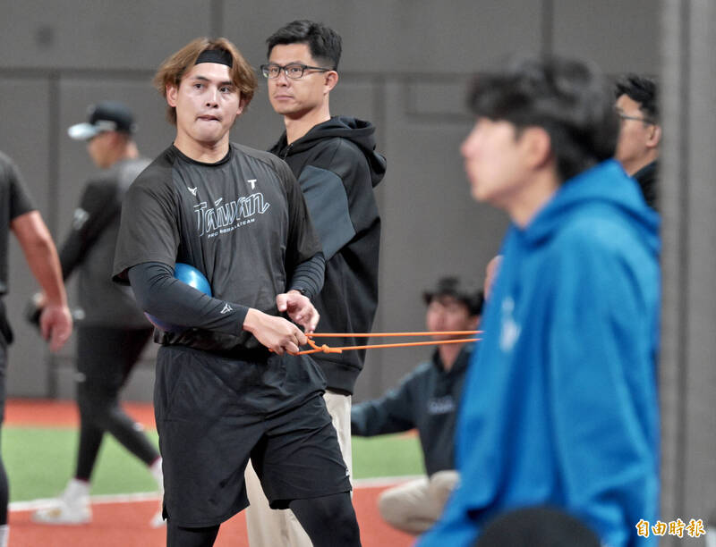 台灣隊張奕。（記者王藝菘攝）