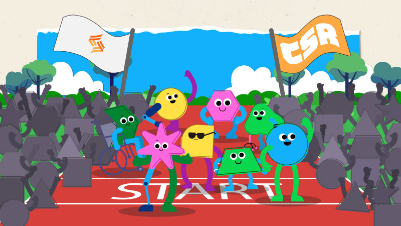 運動部首支適應運動政策宣傳短片以活潑繽紛的風格，營造友善、開放且充滿包容力的氛圍。（運動部提供）