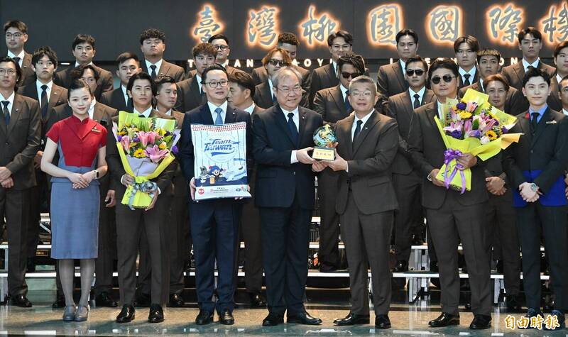 台灣隊啟程赴日本宮崎。（記者劉信德攝）