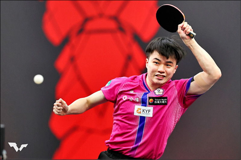 林昀儒對戰法蘭吉斯卡取得10連勝，晉級WTT新加坡大滿貫賽男單4強。（資料照，取自WTT官網）